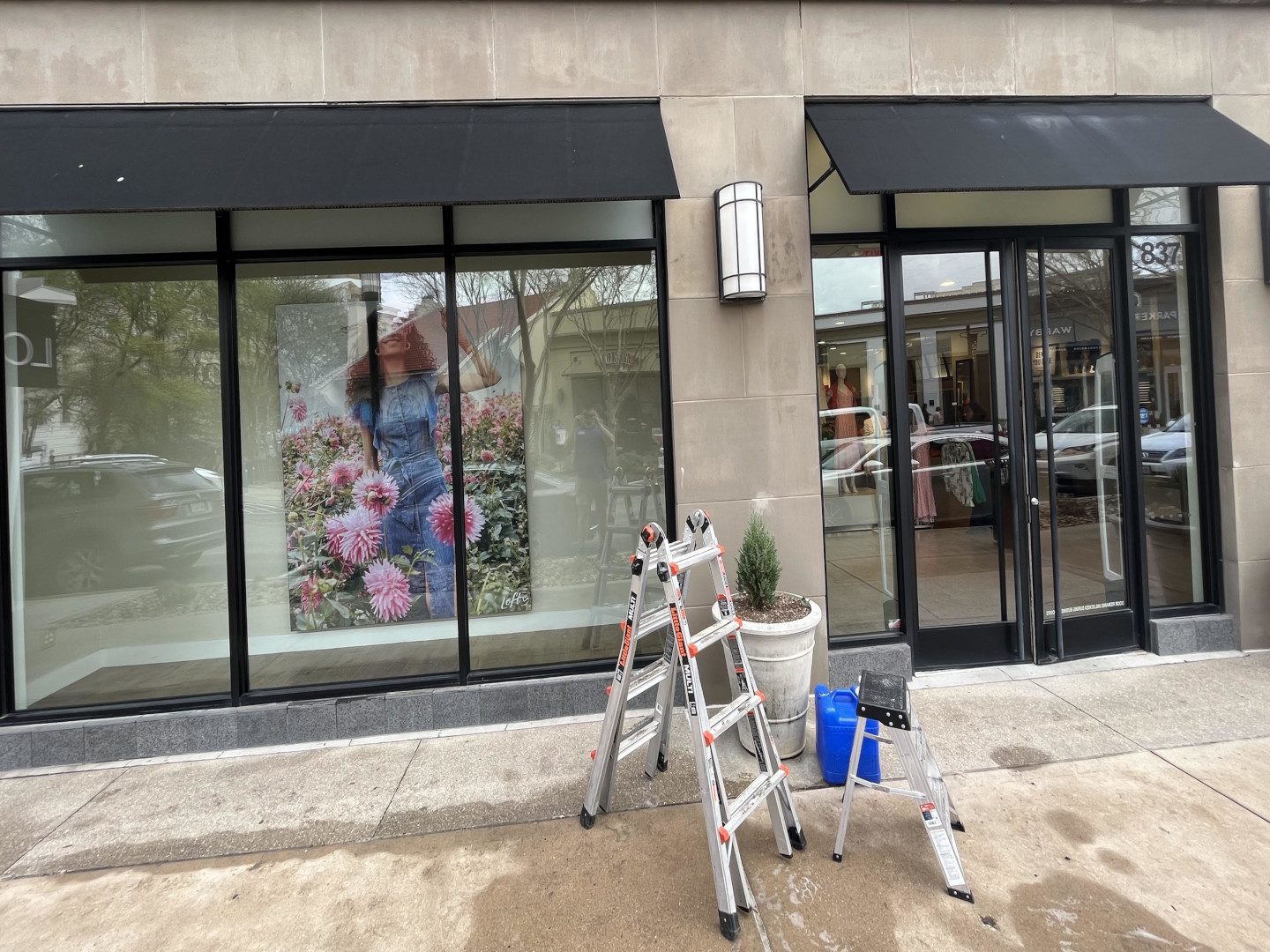 Commercial window cleaning.